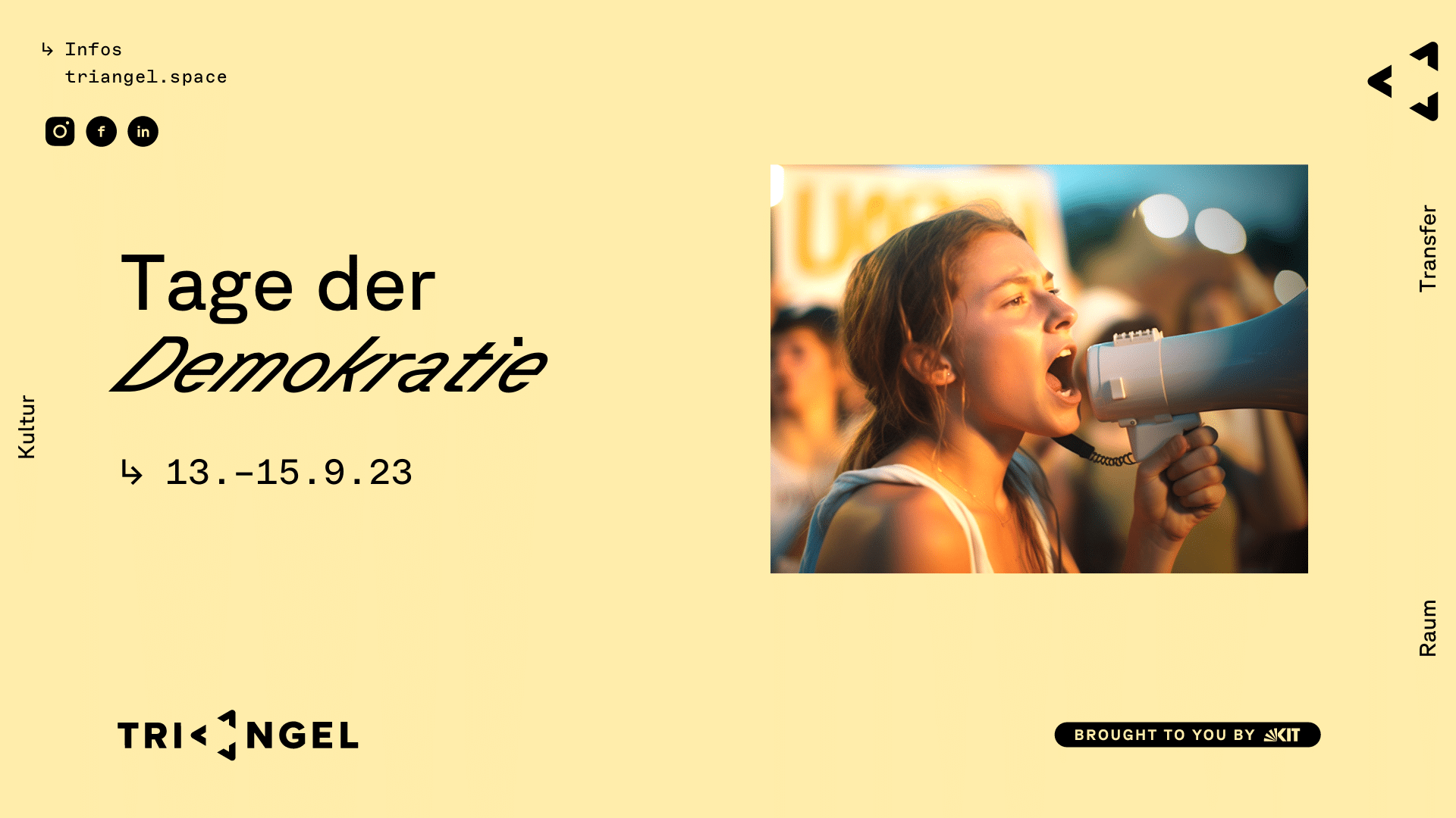 Tage der Demokratie, Triangel, Titelbild 2023