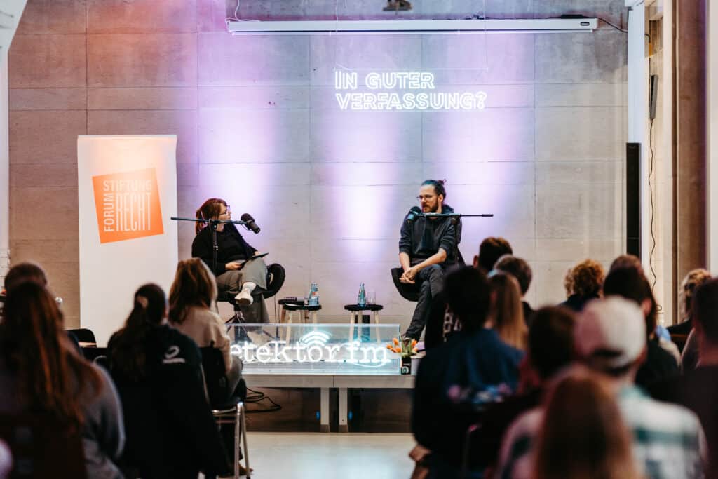 Podcast Live-Events 2024, Stiftung Forum Recht,Foto: Ina Lebedjew